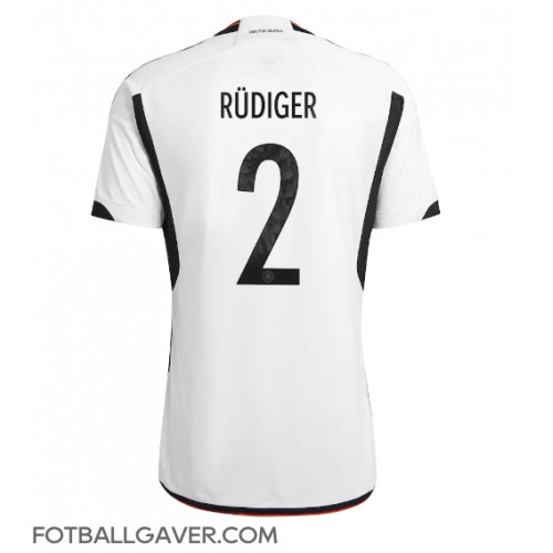 Tyskland Antonio Rudiger #2 Fotballklær Hjemmedrakt VM 2022 Kortermet